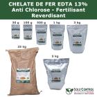 Chélate de Fer EDTA 13%, Anti-chlorose, Fertilisant, Reverdissant SOLU