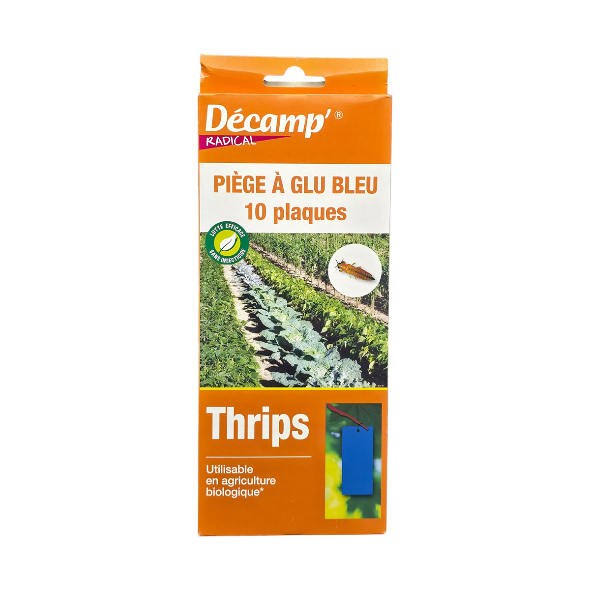 Piège à glu chromatique bleu contre les thrips - Lot de 10